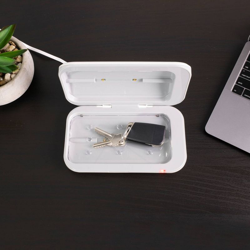 UVC Light Disinfecting Box Indicator Light Micro USB Cable Included - White