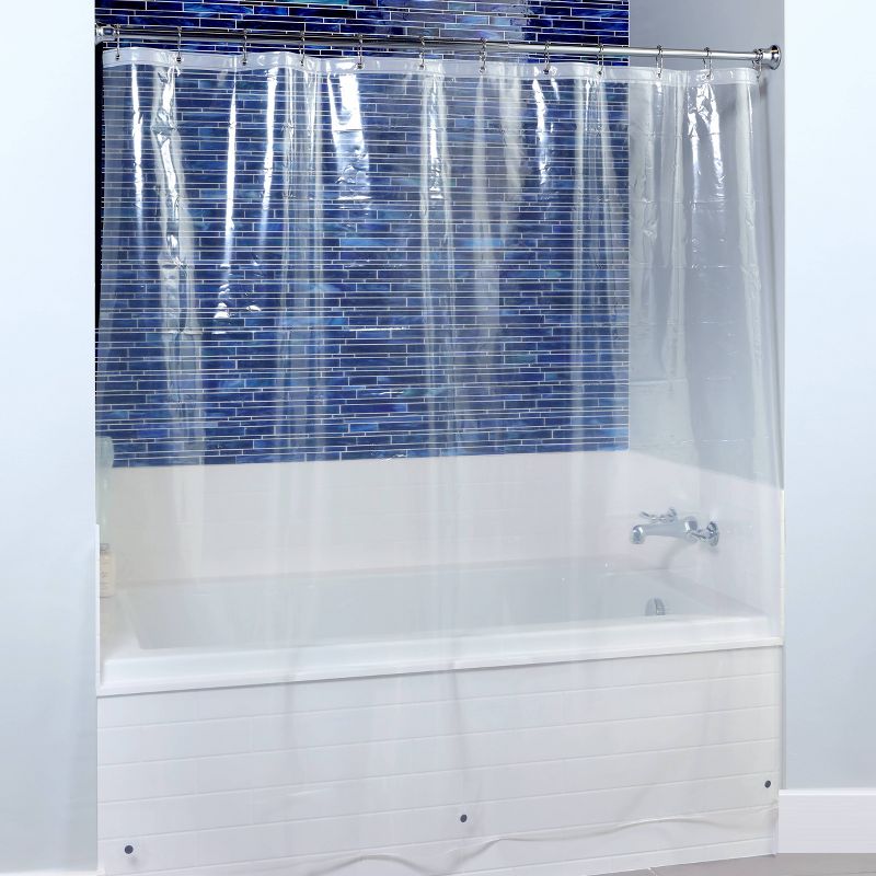 Extra Wide Shower Curtain Liner with Microban Clear - Slipx Solutions