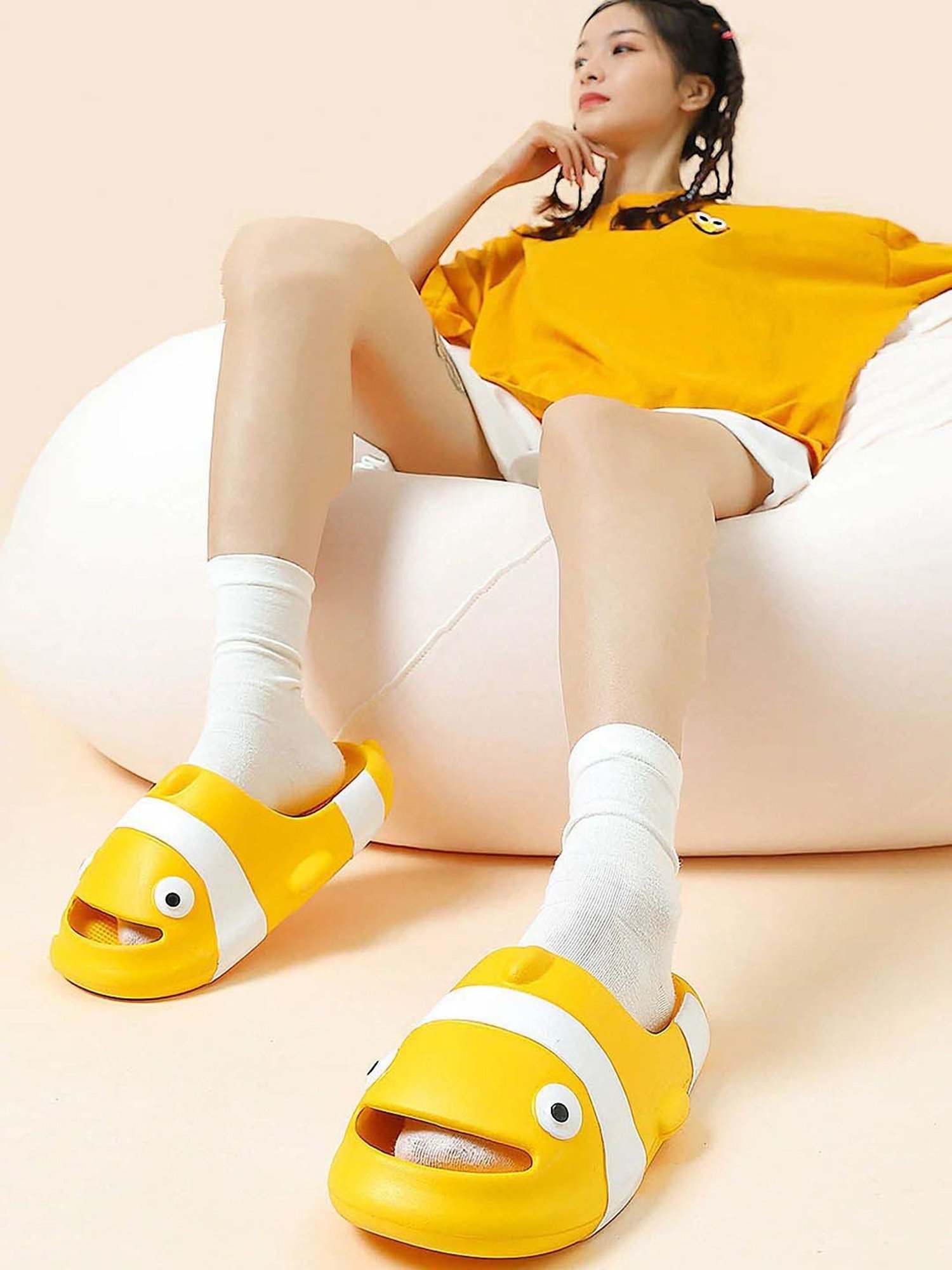 Baby Moo Unisex Yellow Casual Slip on