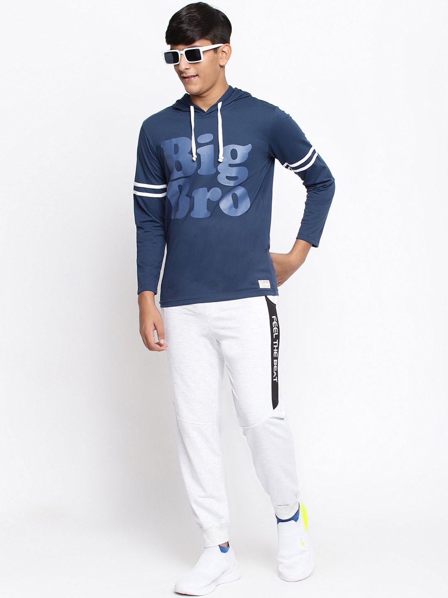 Lil Tomatoes Kids Blue Printed Full Sleeves T-Shirt