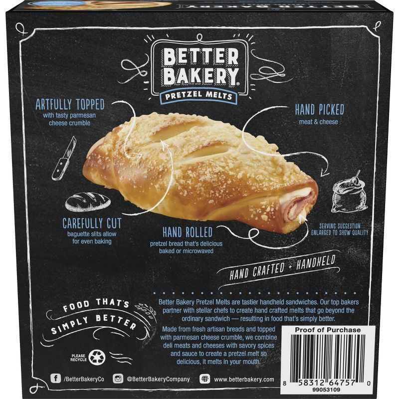 Better Bakery Turkey Provolone Frozen Pretzel Melts - 9oz