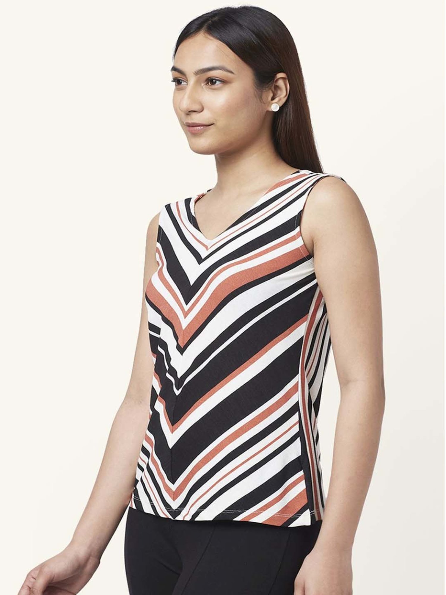 Annabelle by Pantaloons Multicolored Striped Top