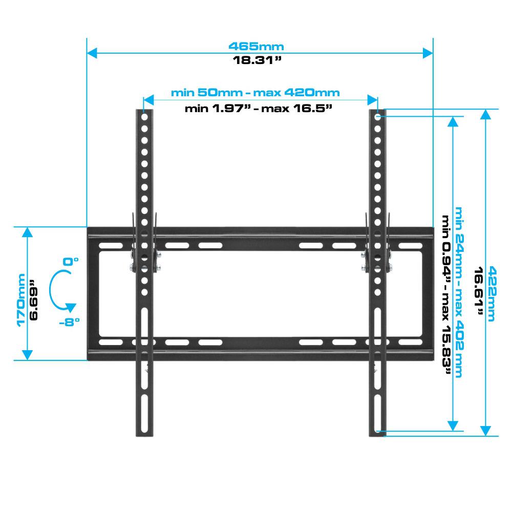 Low Profile Tilting Wall Mount For 32-55&rdquo; Flat Panel TVs