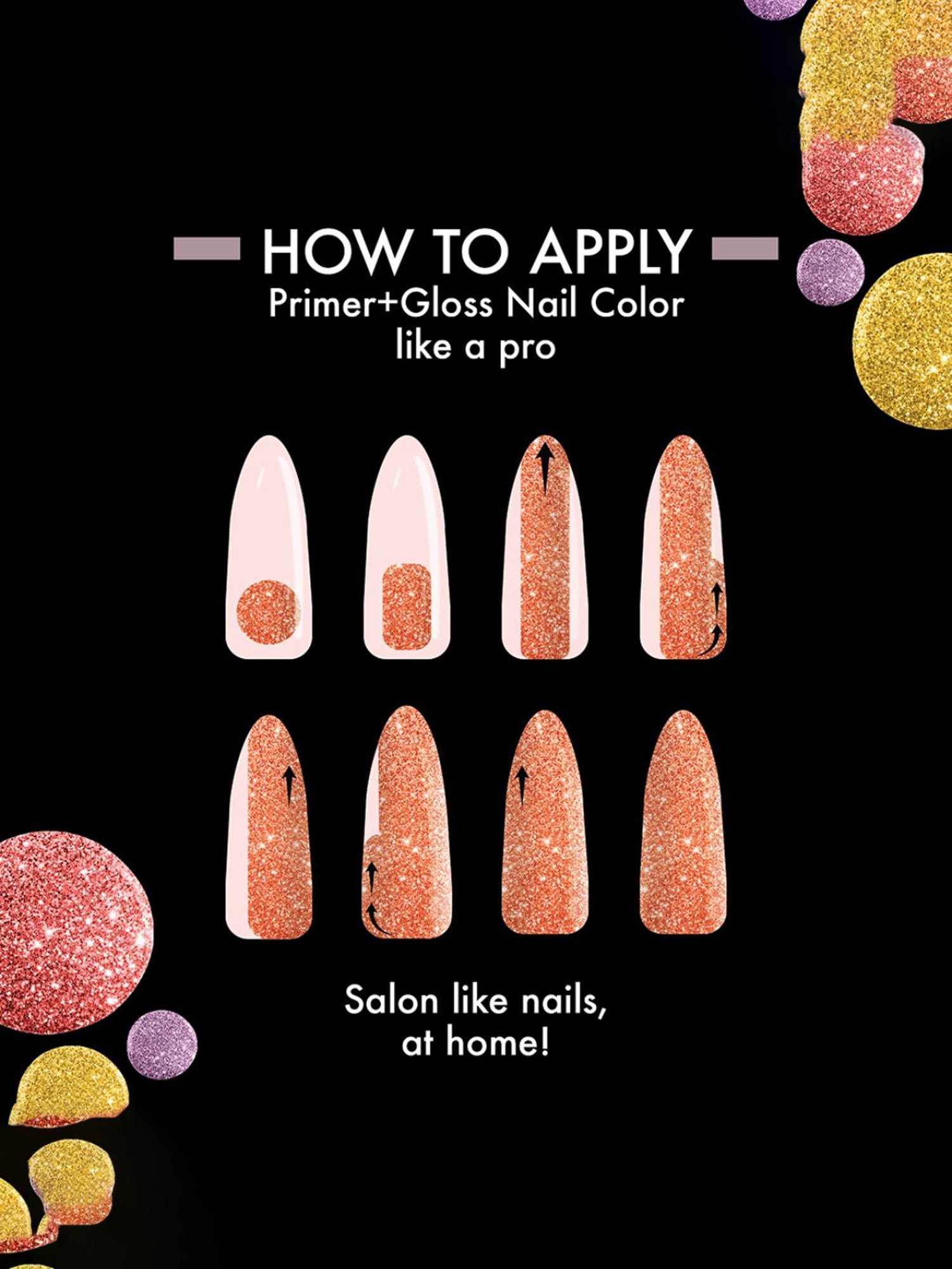 Lakme Glitterati Collection Shine Nail Color Electric Peach - 6 ml