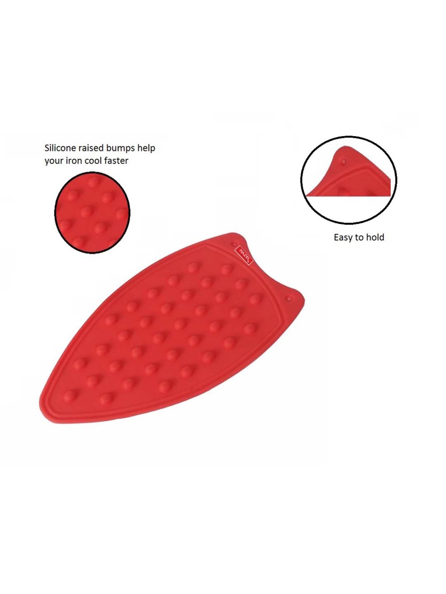 HAZEL 'Heat Resistant Rest Protector' Red Silicone Foldable Iron Mat - Set of 1