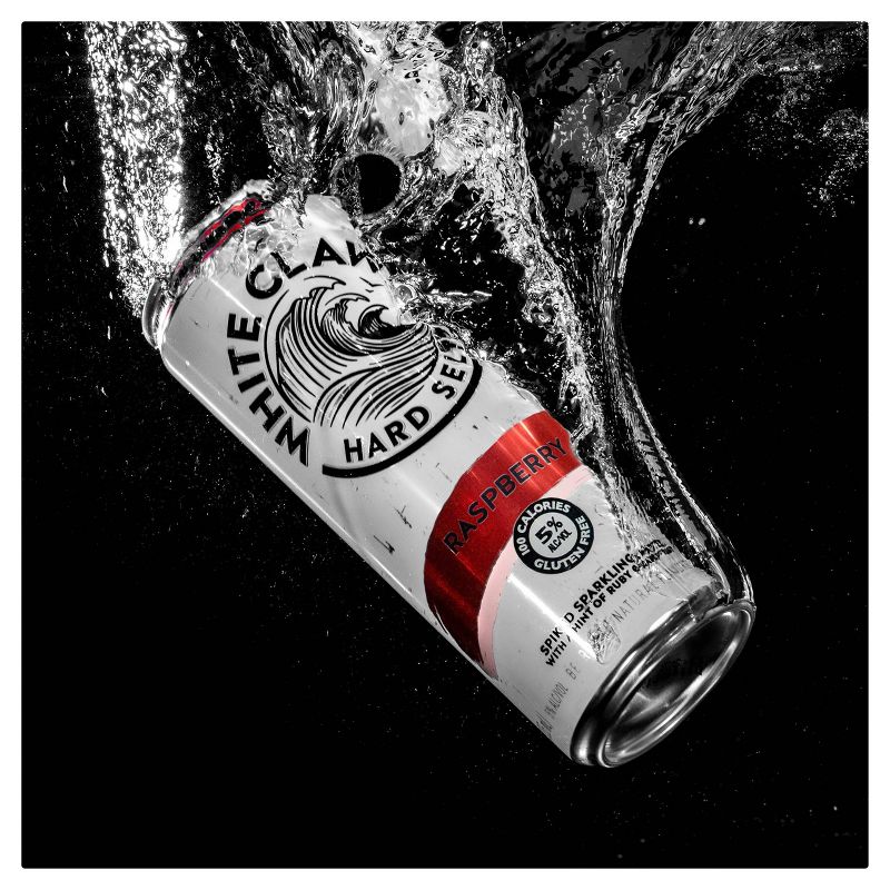 White Claw Raspberry Hard Seltzer - 6pk/12 fl oz Slim Cans