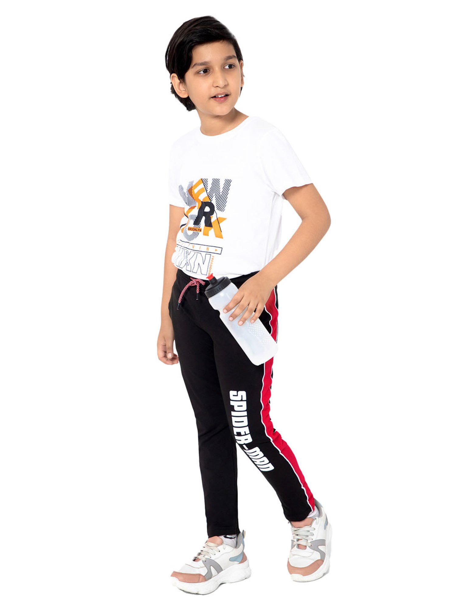 Bodycare Boys Black Printed Trackpants