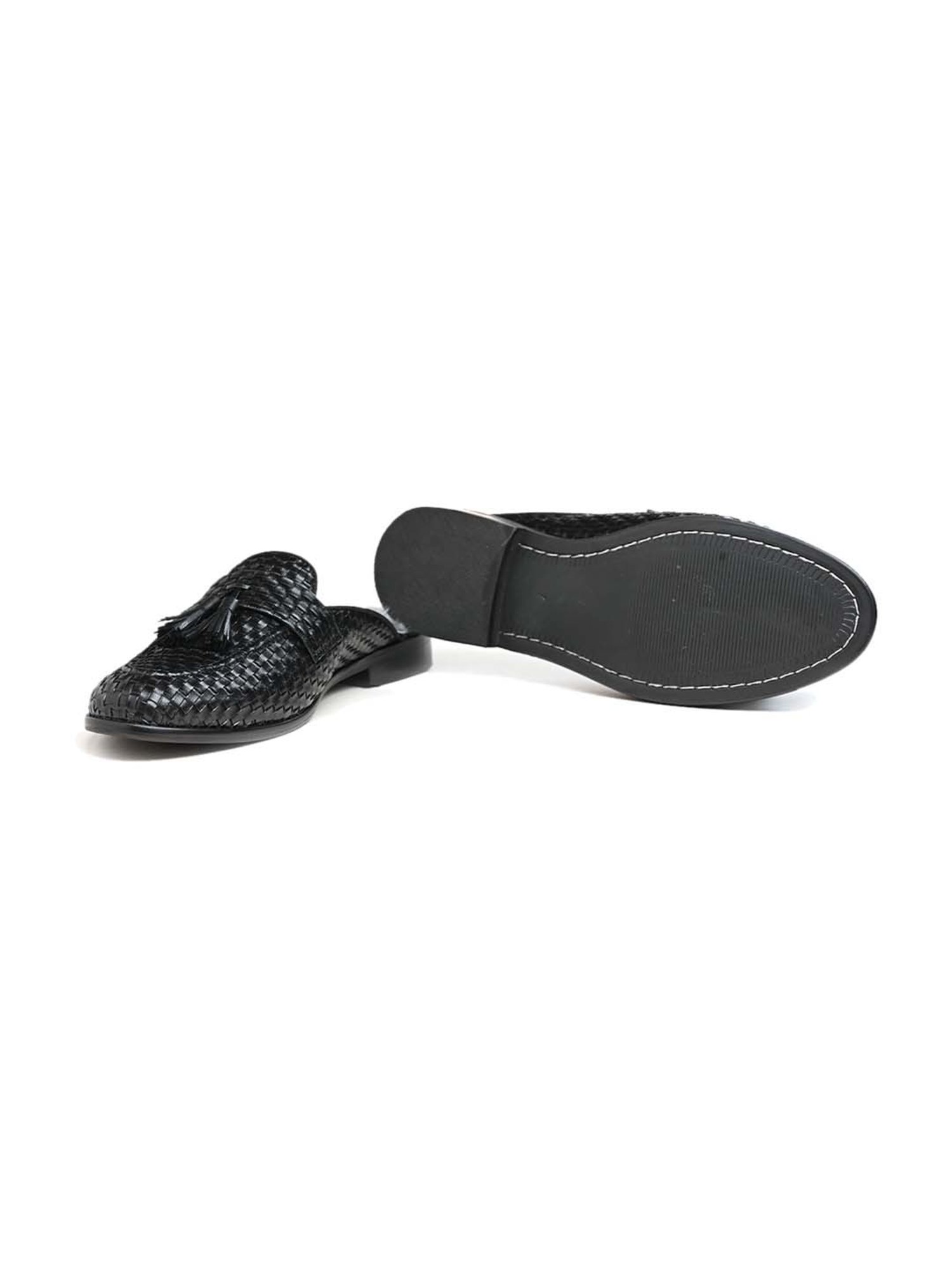 Monkstory Men's Luxious Black Mule Shoes
