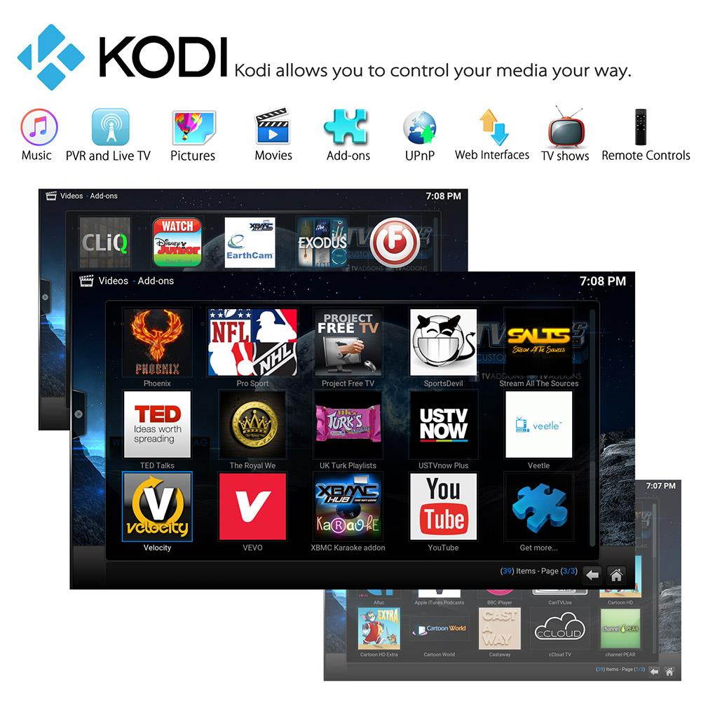 MXR PRO Android 7.1.1 RK3328 4K HDR TV Box Kodi 17.3 4G/32G WIFI LAN VP9 USB3.0 US Plug