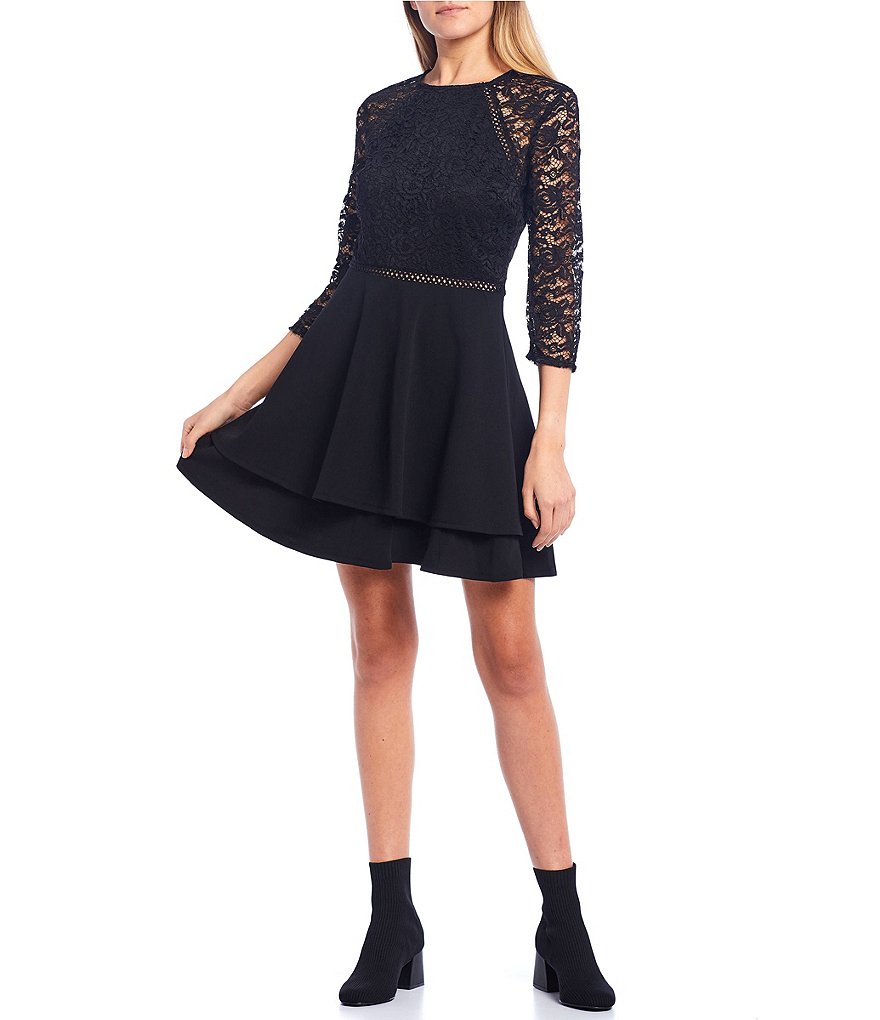 Morgan & Co. Scuba Crepe Skater Dress