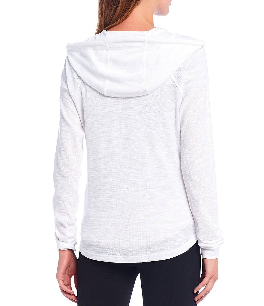 Splendid Knit Zip Up Drawstring Hoodie