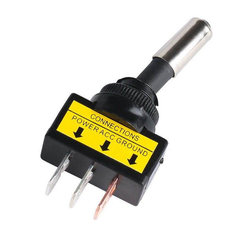 12V 20A Car Auto Green LED Light Toggle Rocker Switch 3Pin SPST ON/OFF Switches