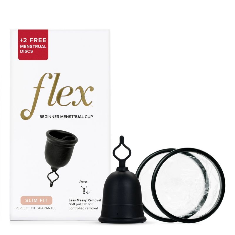 FLEX Menstrual Cup SLIM Fit + 2 FREE Menstrual Discs
