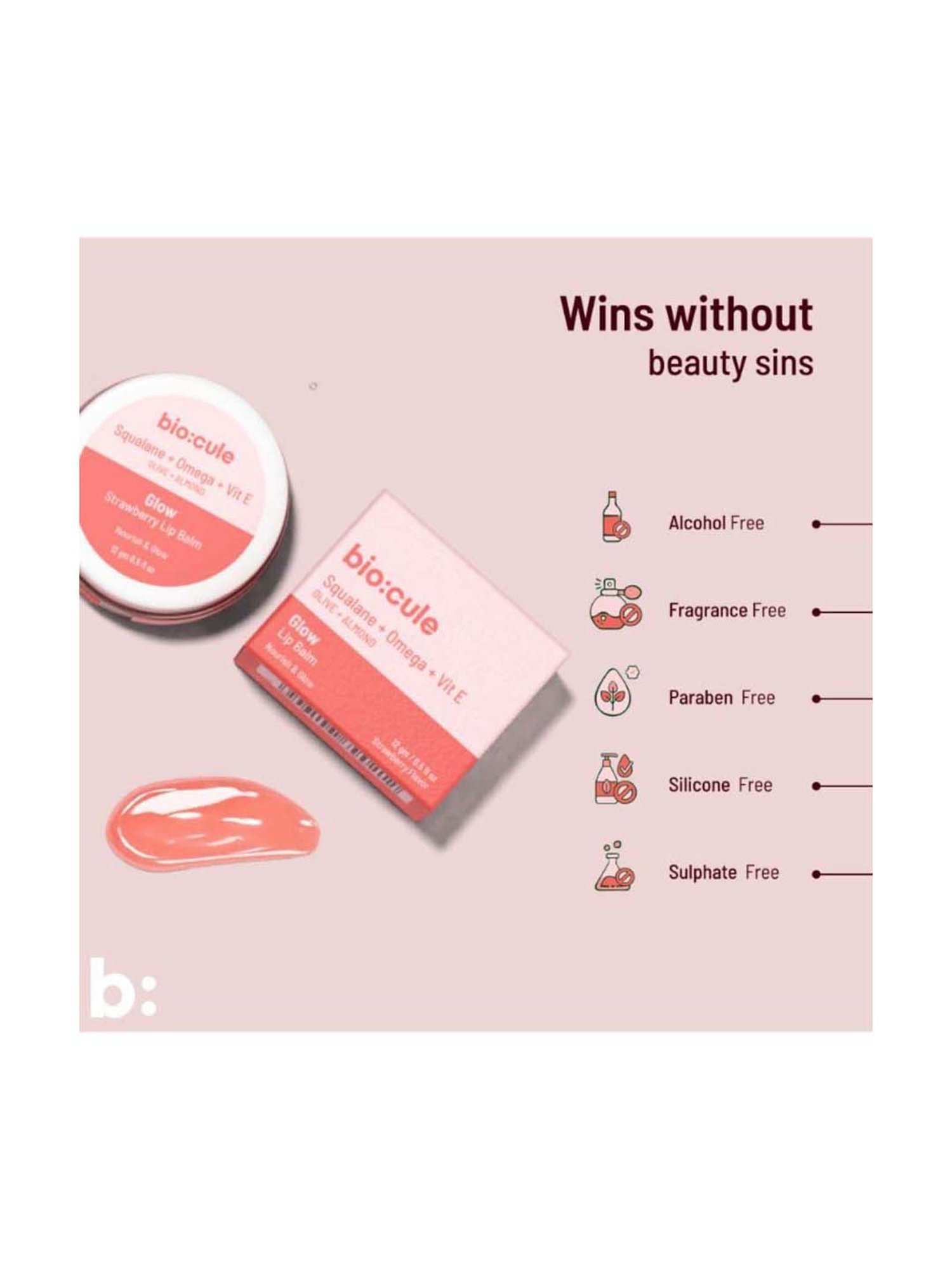 Biocule Vitamin E Olive + Almond Glow Lip Balm - 12 gm