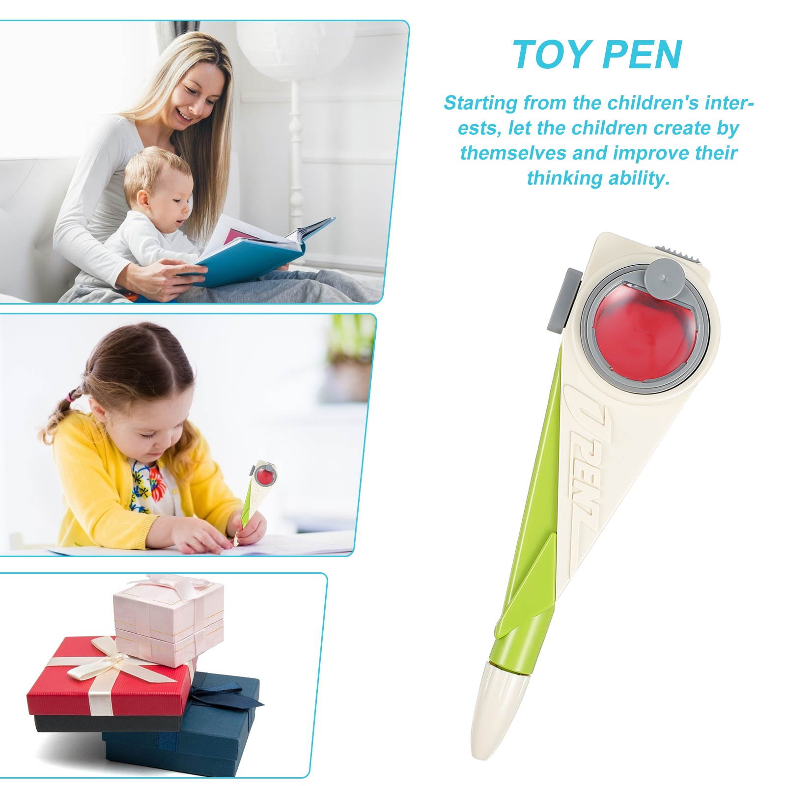 Kid Toy Pen Learning Ballpoint Pen Play and Experience Write and Draw Pen