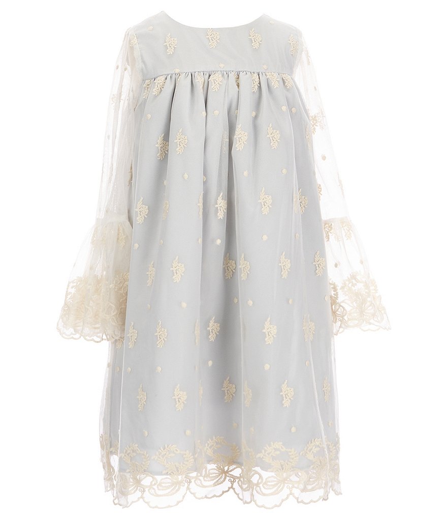 Rare Editions Little Girls 4-6X Scuba Crepe/Colorblock Fit-And-Flare Dress