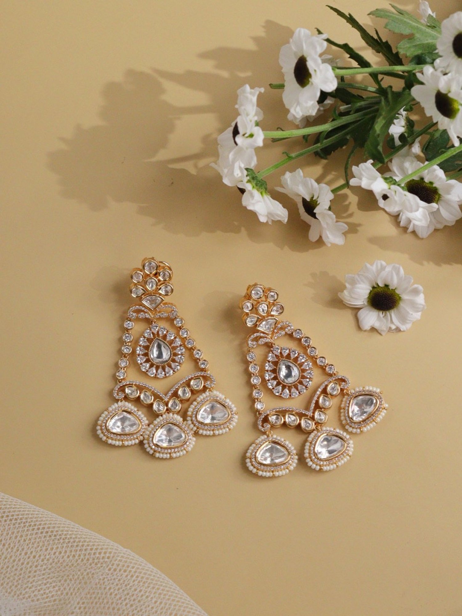 Curio Cottage Bridal Kundan Passa Earrings