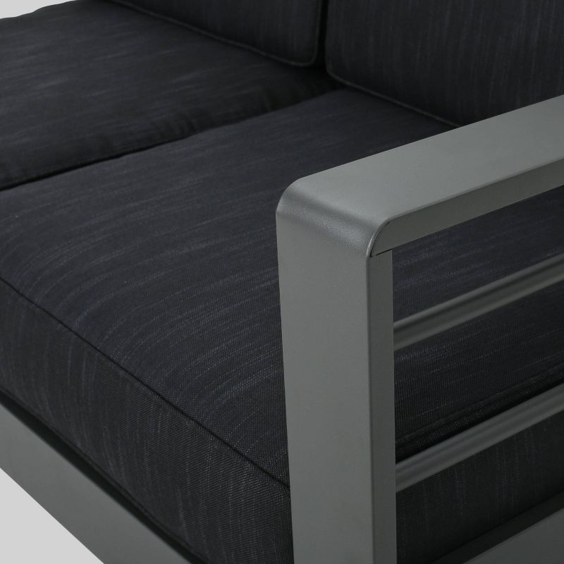 Breckenridge 4pc Seating Set Java Brown Fame Sunbrella Meredian Brick Red Fabric - La-Z-Boy