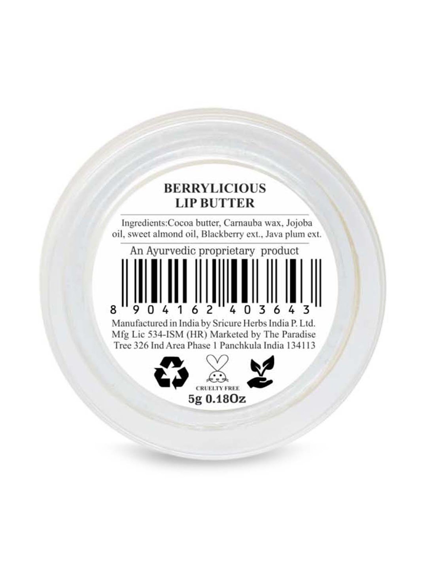 The Paradise Tree Berrylicious lip butter - 5 gm