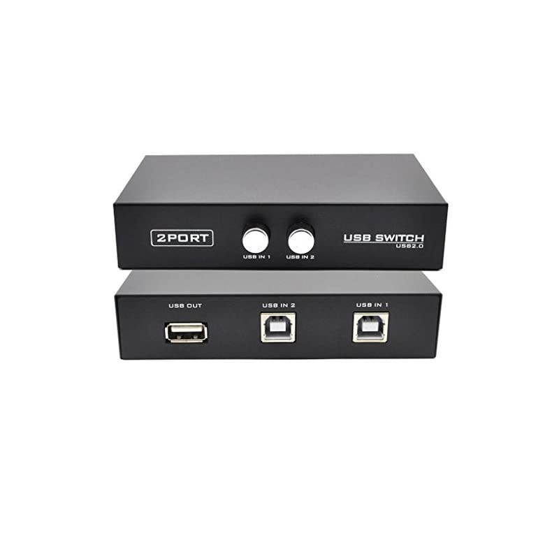 2 Port USB 20 Sharing Manual Switch Box Hub 2 PCS Share 1 USB Device for Printer Scanner Camera Keyboard 2 Port