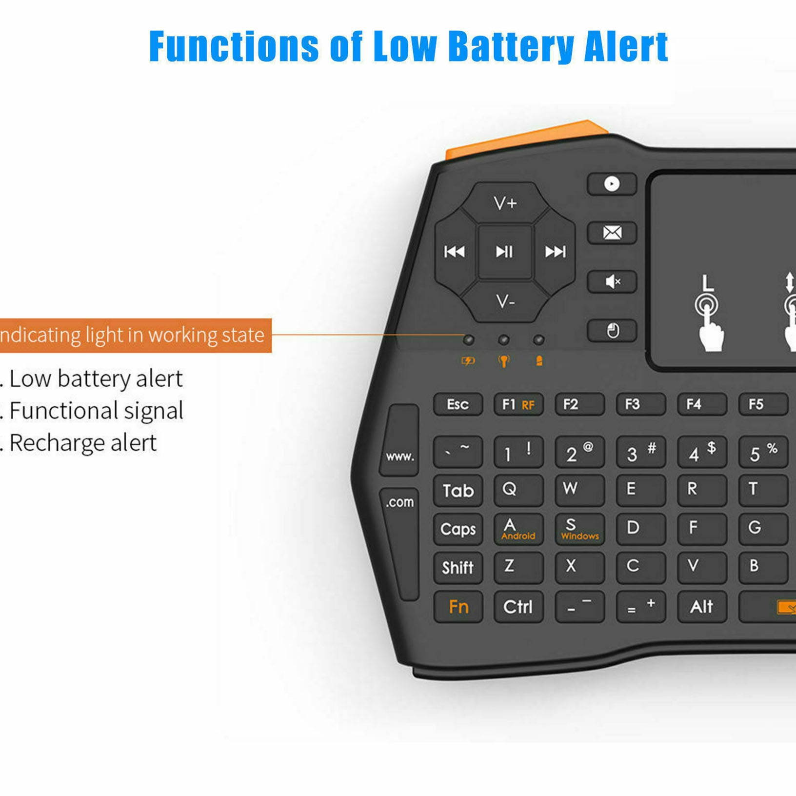 I8plus Mini Handheld 2.4G Wireless Keyboard Air Mouse Touchpad 5 Version