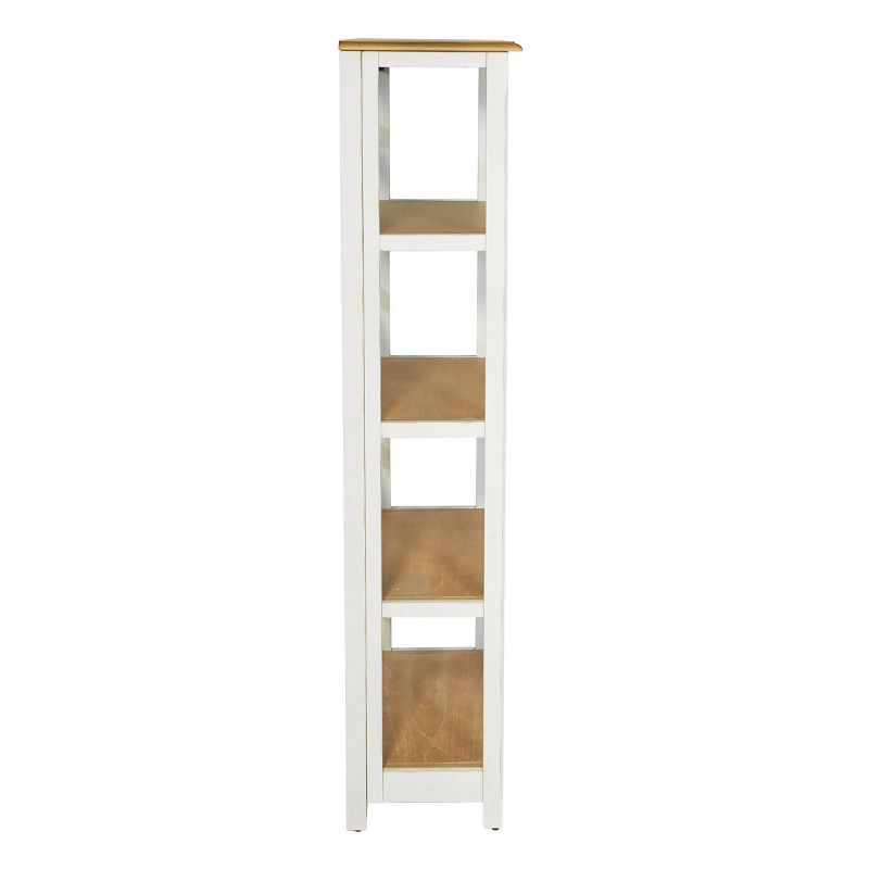 60" 5 Shelves Medford Bookcase Distressed White - OSP Home Furnishings