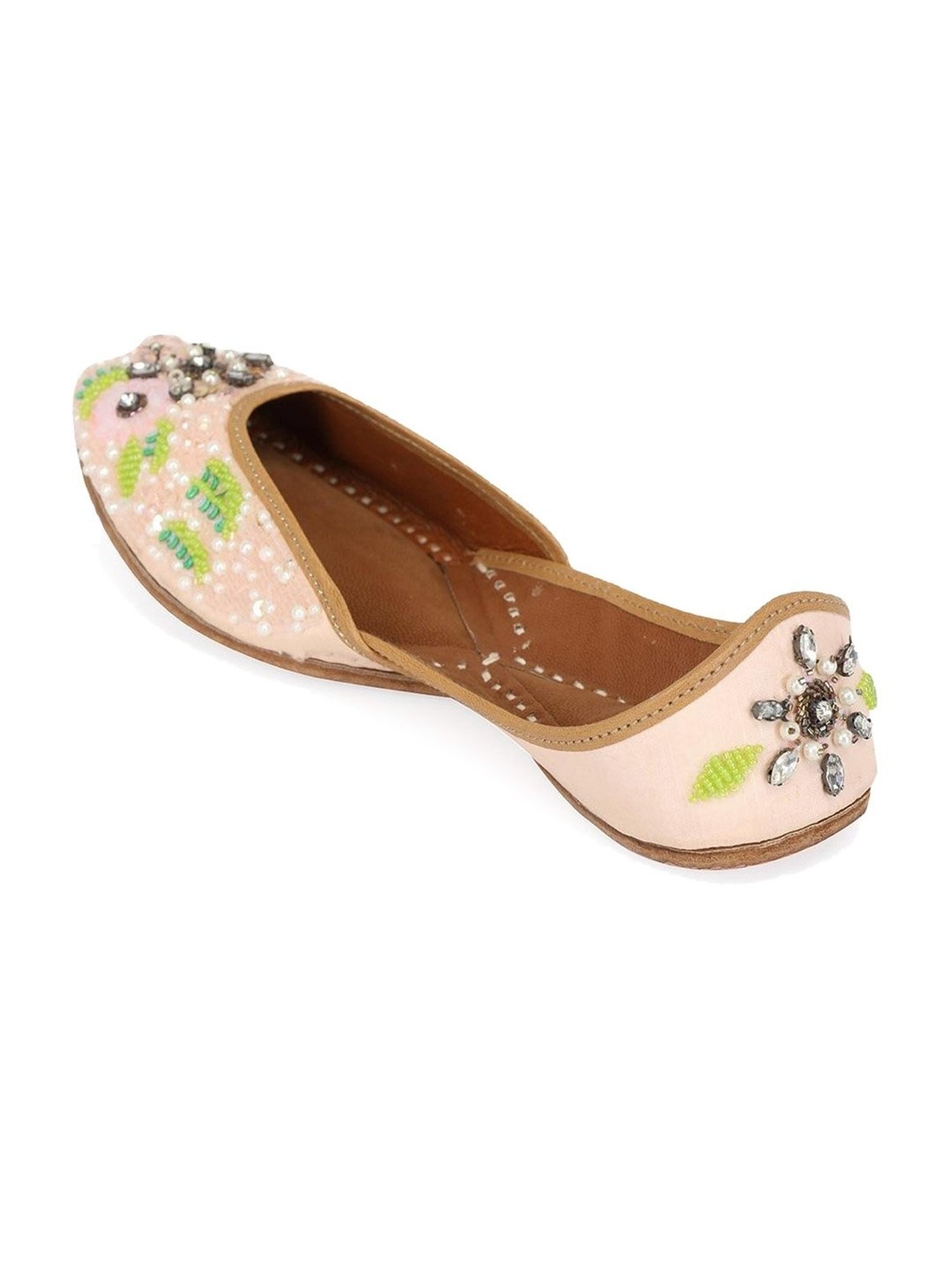 NR by Nidhi Rathi Women's Pink Ethnic Juttis