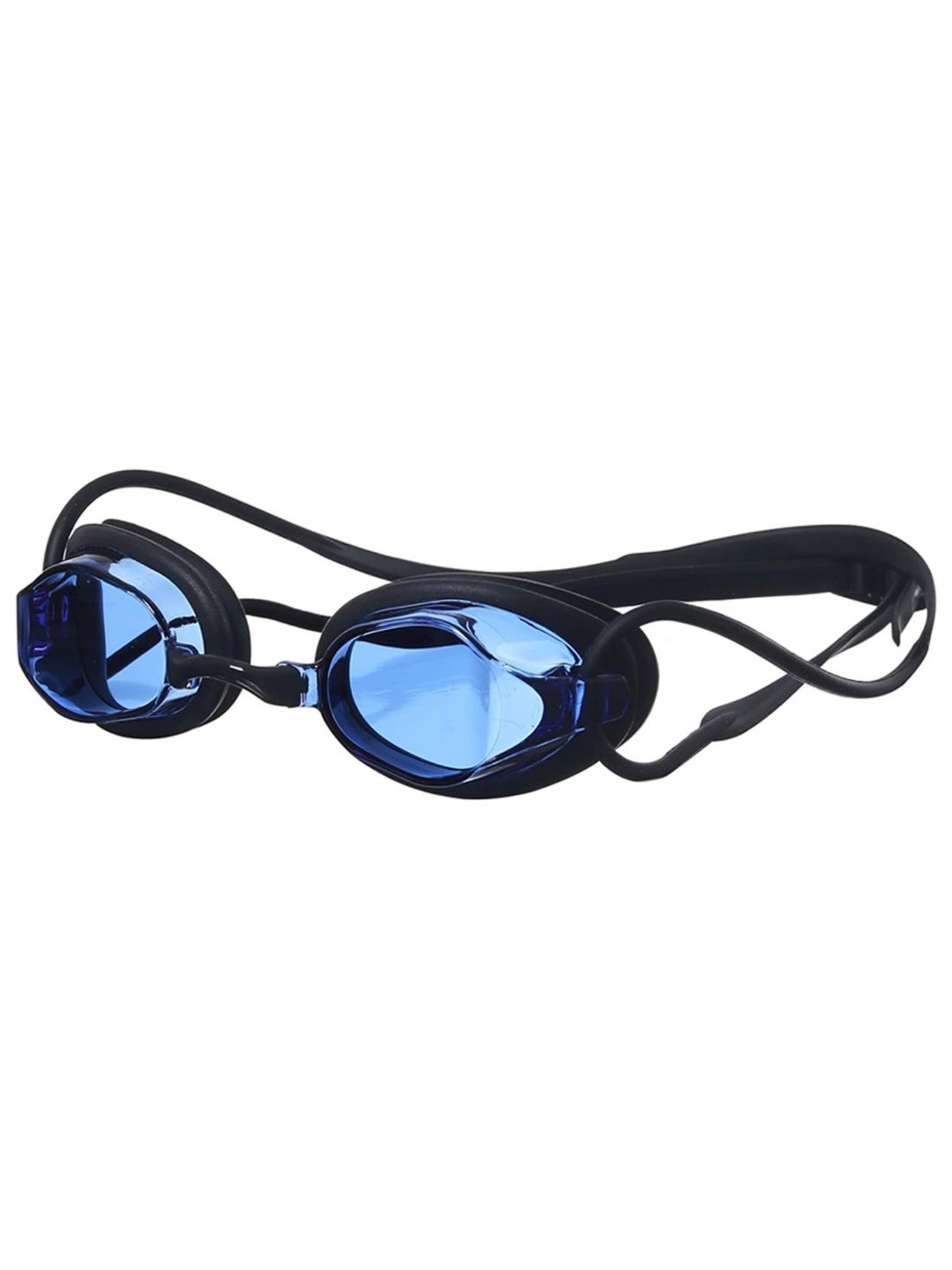 Viva Swimming Cross Two Piece Senior Adjustable Double Strap Swimming Goggle (Black)