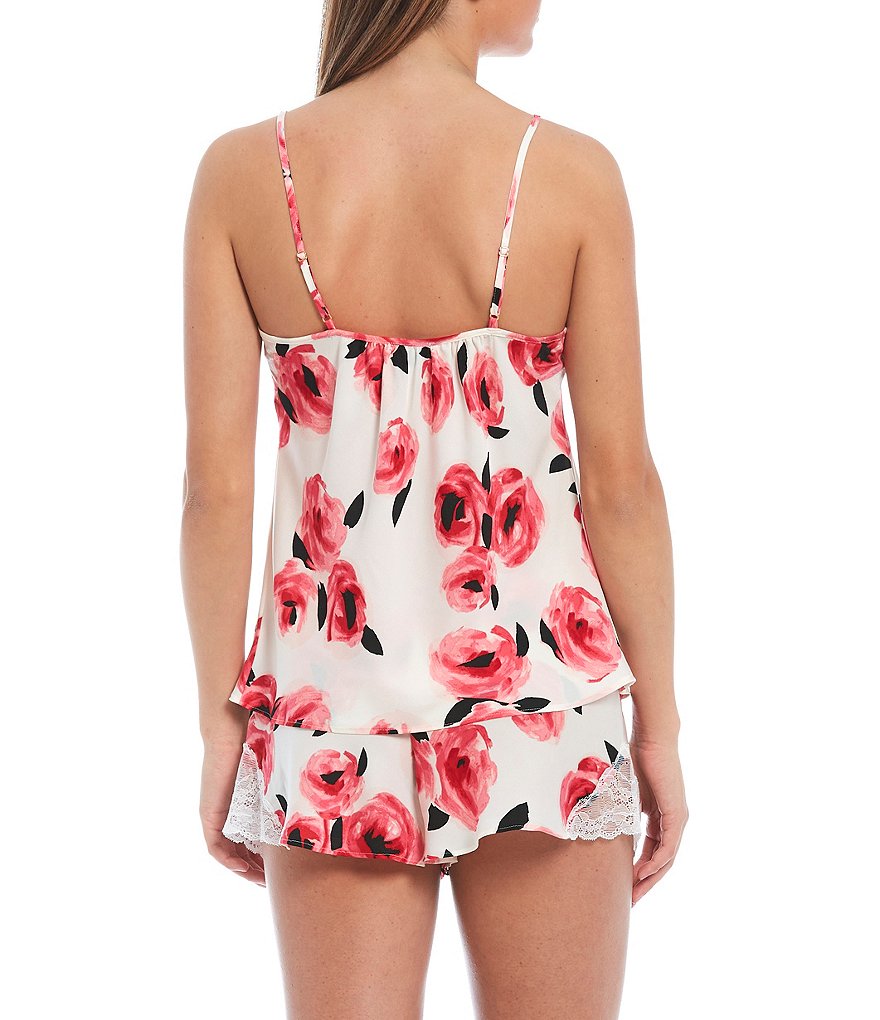 kate spade new york Floral Print Charmeuse Shorty Coordinating Pajama Set