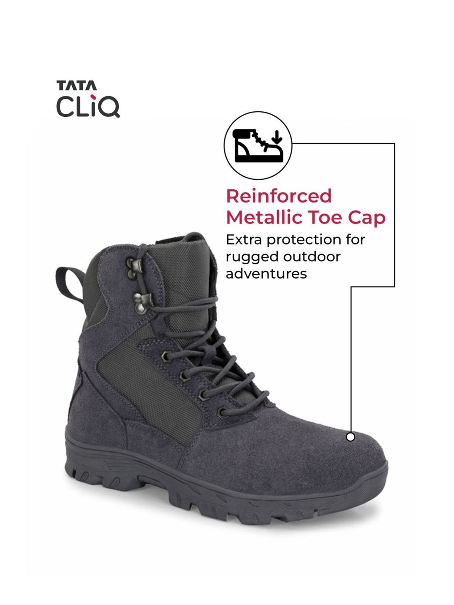 Hoversole Men's Warrior Grey Derby Boots