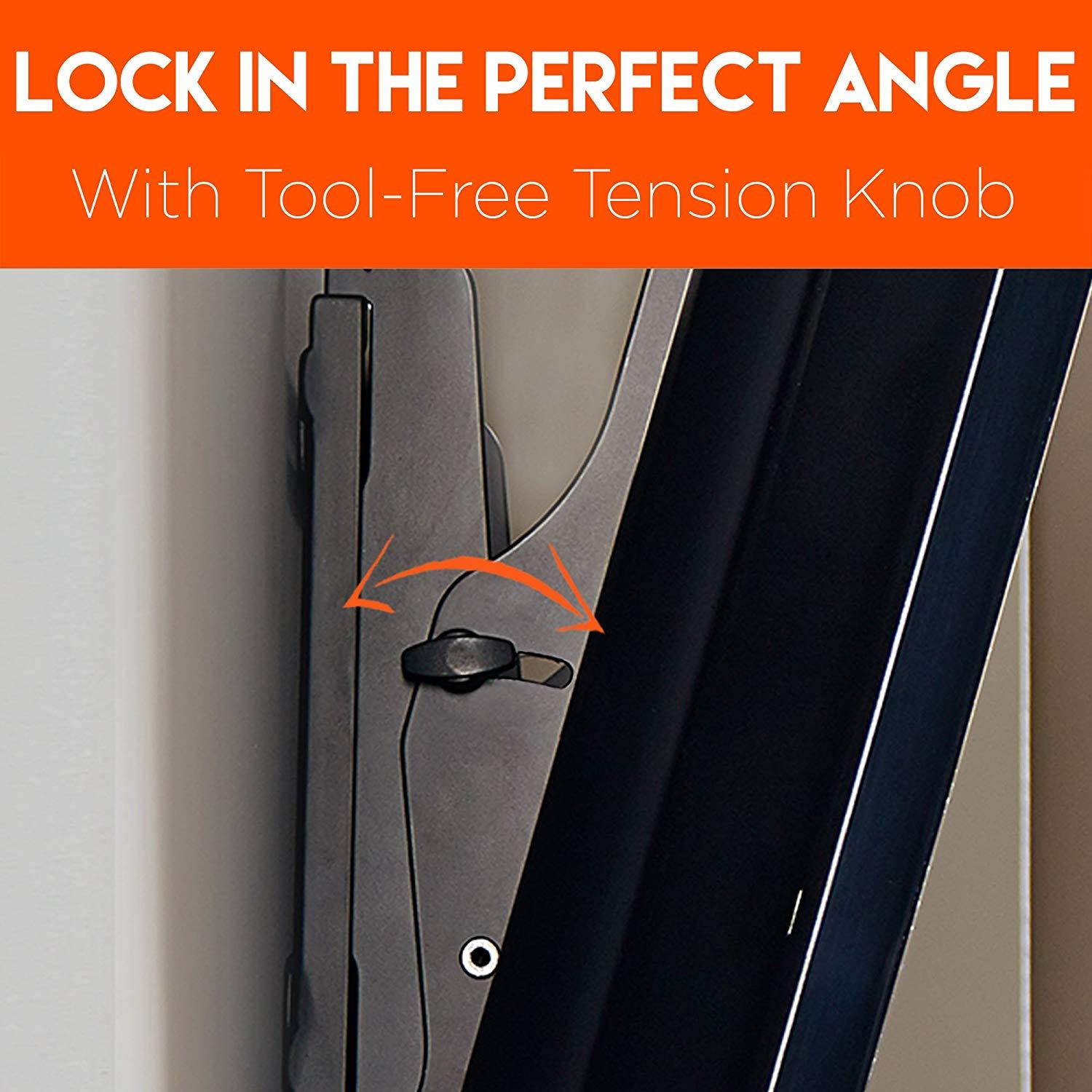 ECHOGEAR Tilting TV Wall Mount with Low Profile Design for 32-70 inch TVs - Eliminates Screen Glare with 15 Degrees of Smooth Tilt - Easy Install with All Hardware Included - EGLT1-BK