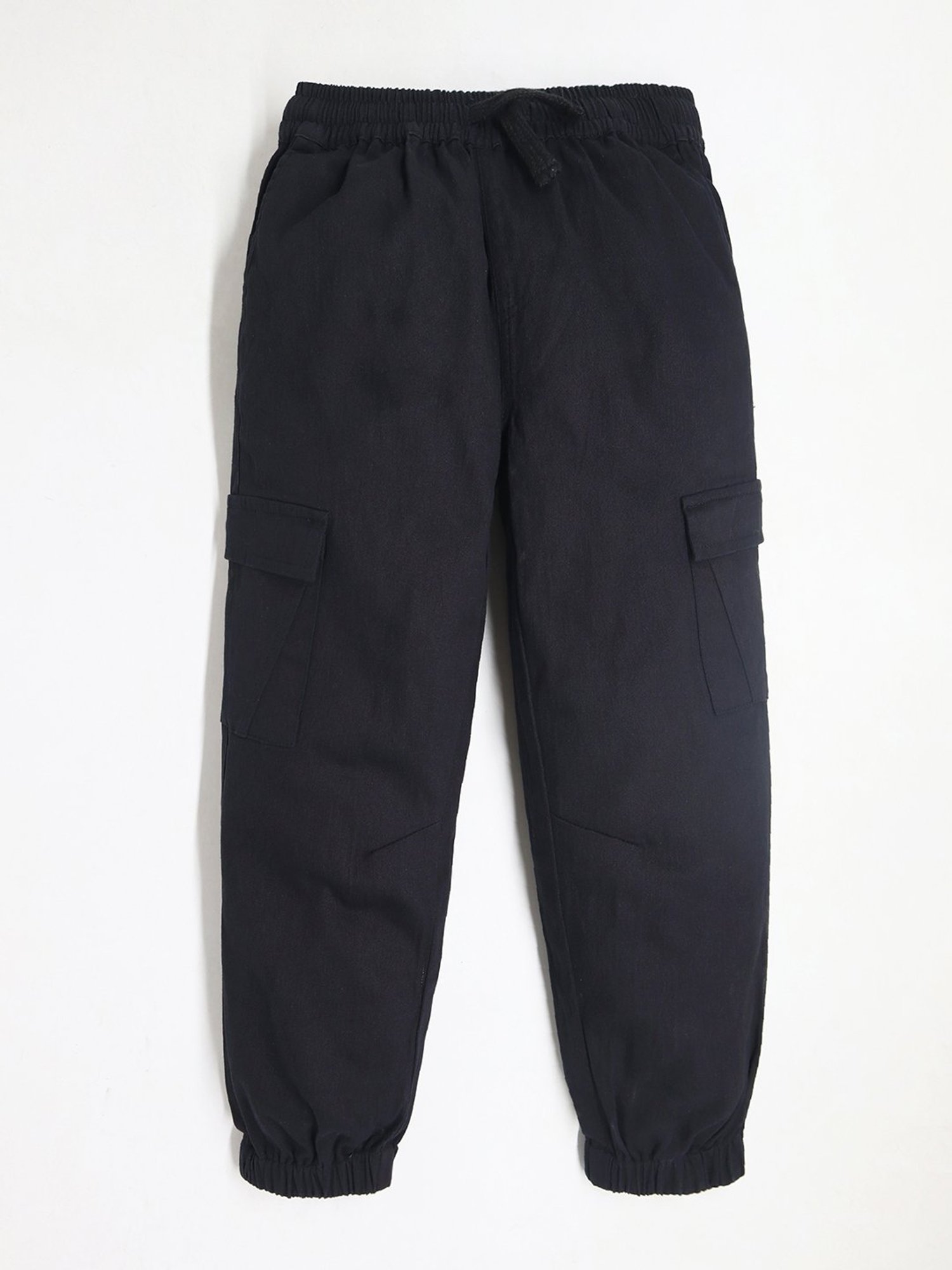Plum Tree Boys Black Printed Joggers
