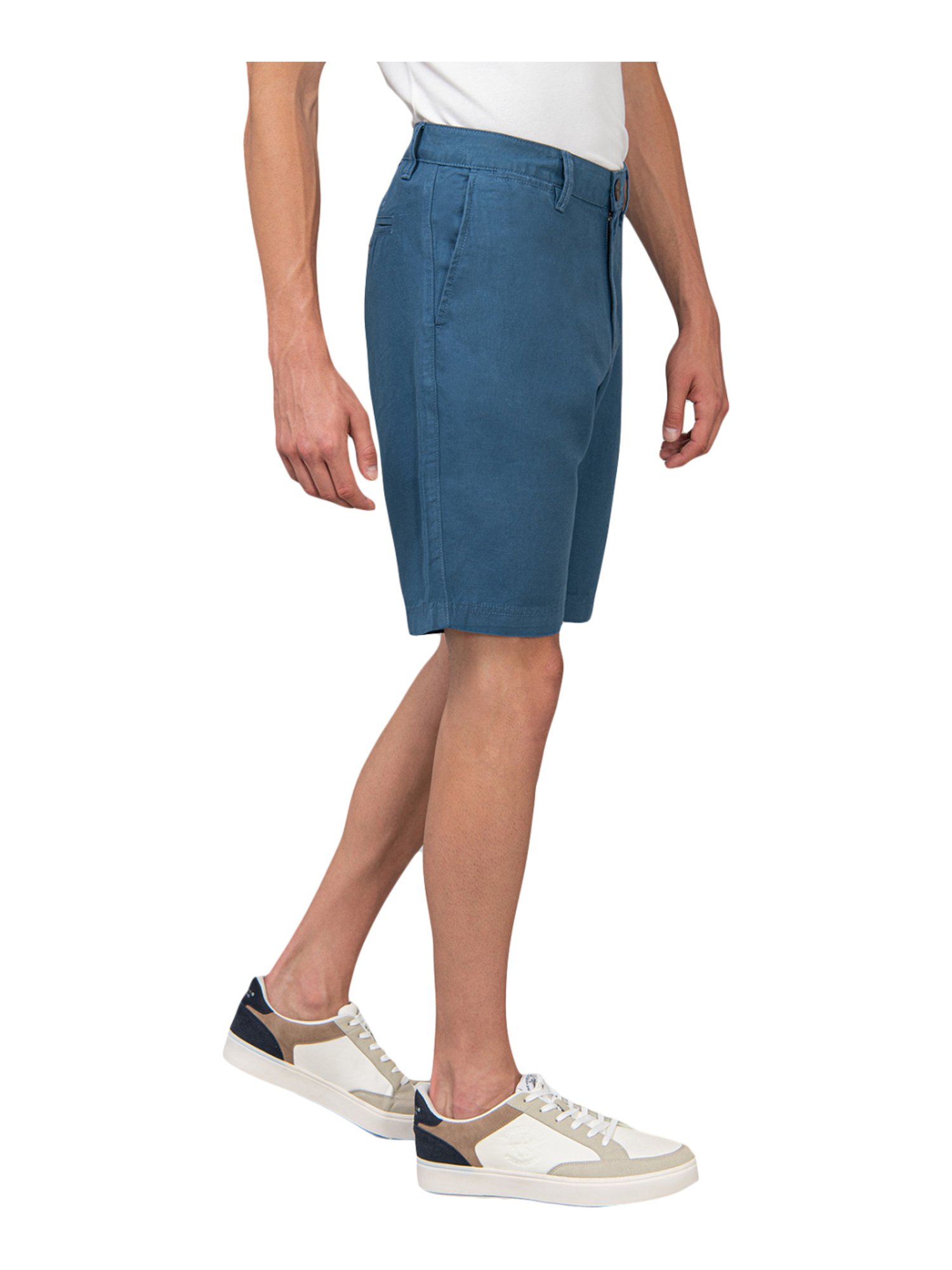 Beverly Hills Polo Club Blue Cotton Regular Fit Shorts