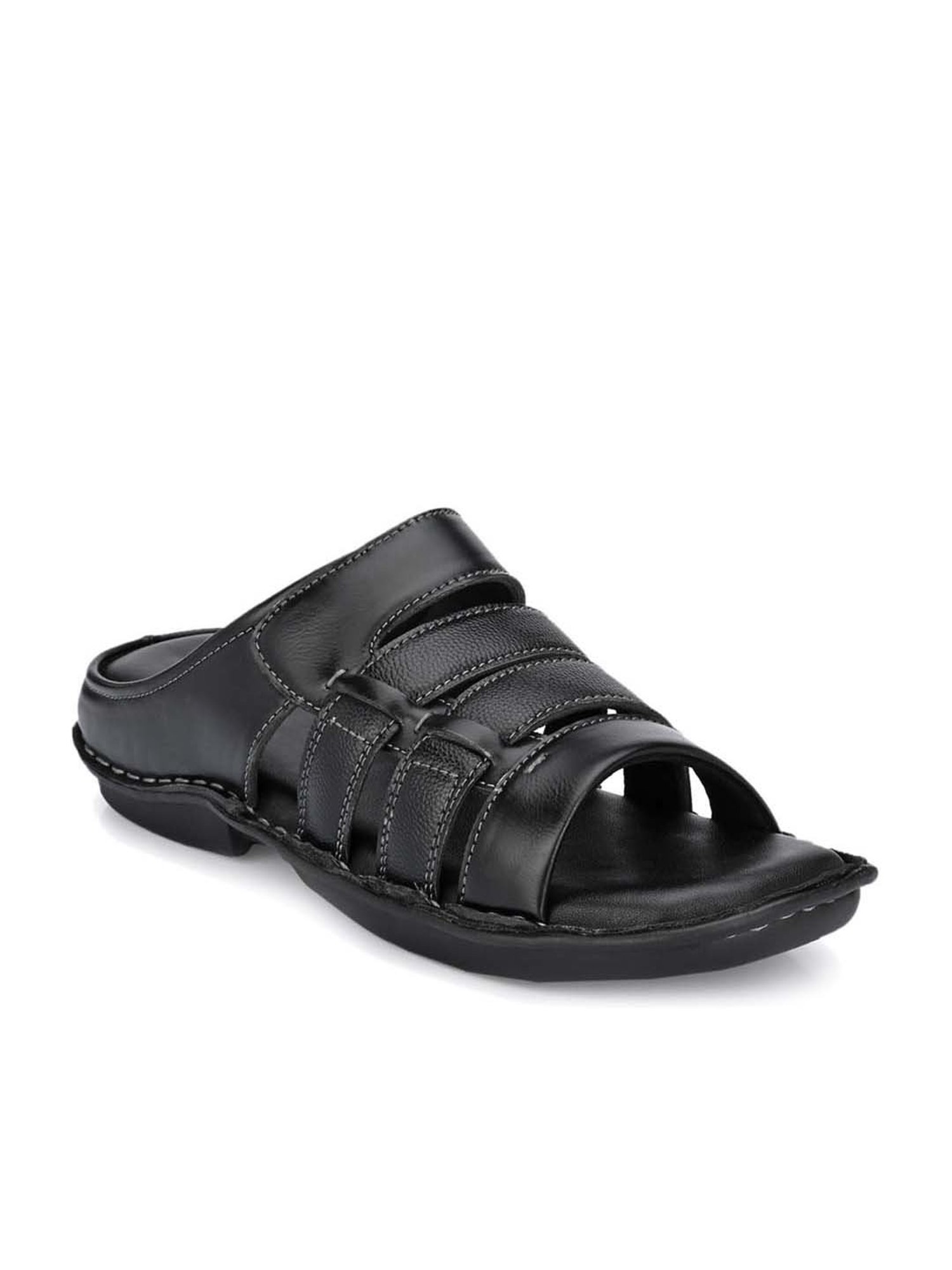El Paso Men's Black Casual Sandals