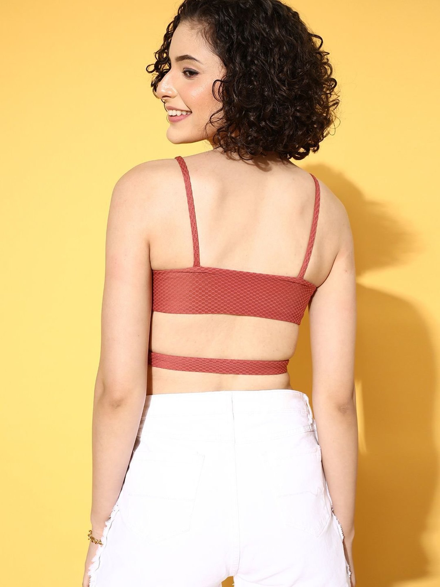 Da Intimo Rust Self Cut-out Bralette