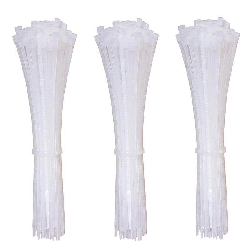 Inch Clear Zip Ties 300pcs Nylon Cable Ties WHITE