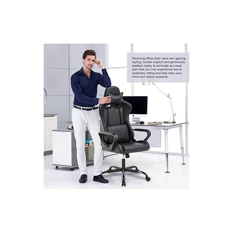 Chair Gaming Chair Desk Chair Ergonomic Racing Style Executive Chair with Lumbar Support Adjustable Stool Swivel Rolling Computer Chair for Women,Man