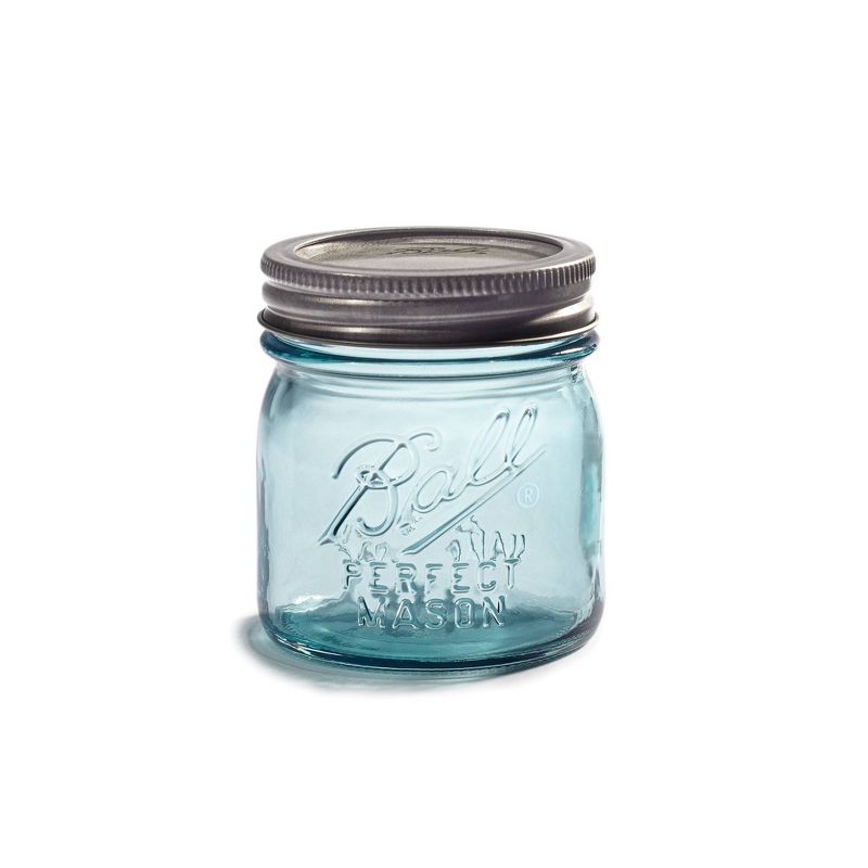 Ball 8oz 4pk Aqua Vintage Regular Mouth Jars