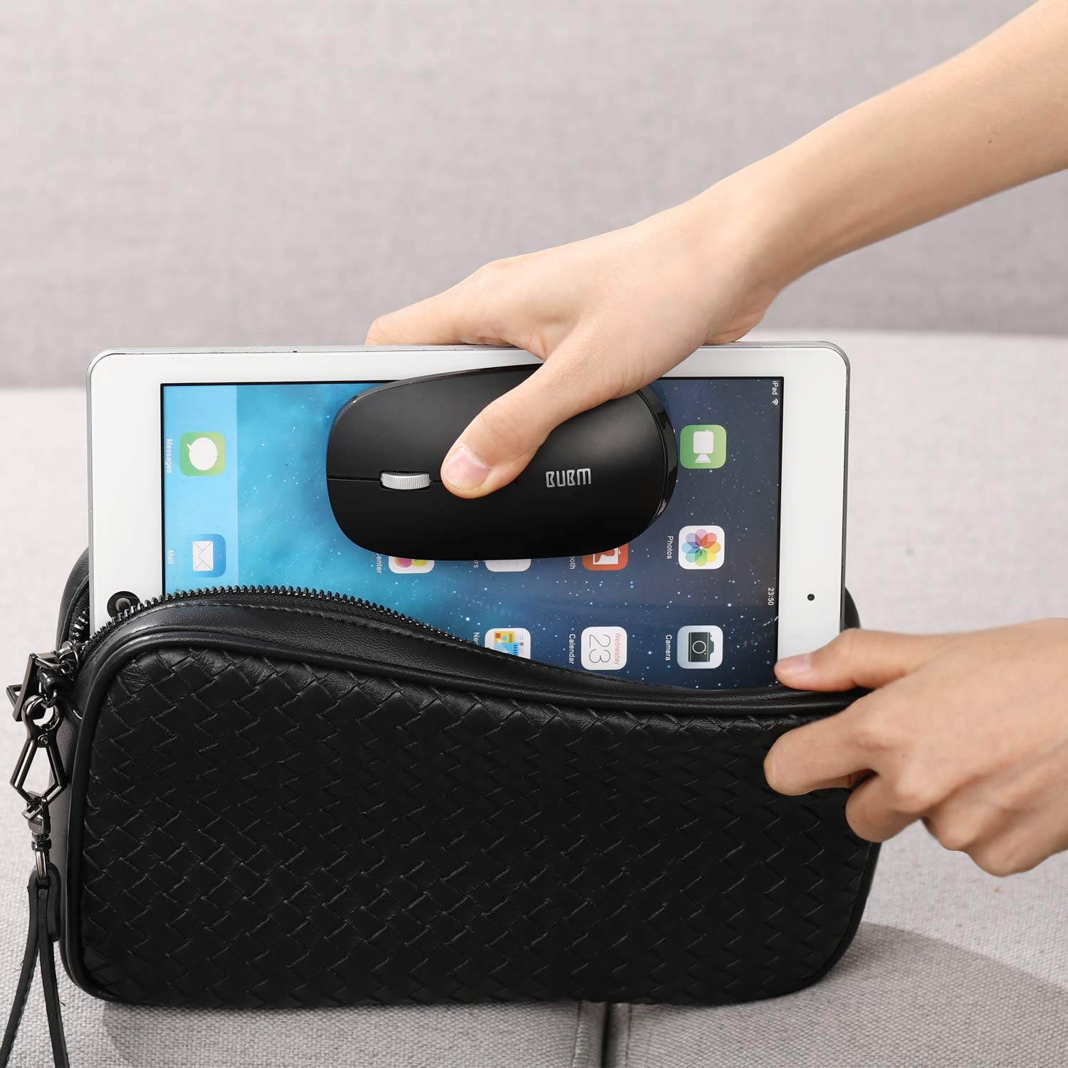 Bluetooth Mouse for Surface & iPad iPhone - Ultra-Thin Wireless Mouse Compatible with Bluetooth Enabled Computer, Laptop, Notebook, and Mac Series (iPadOS 13 / iOS 13 and Above)