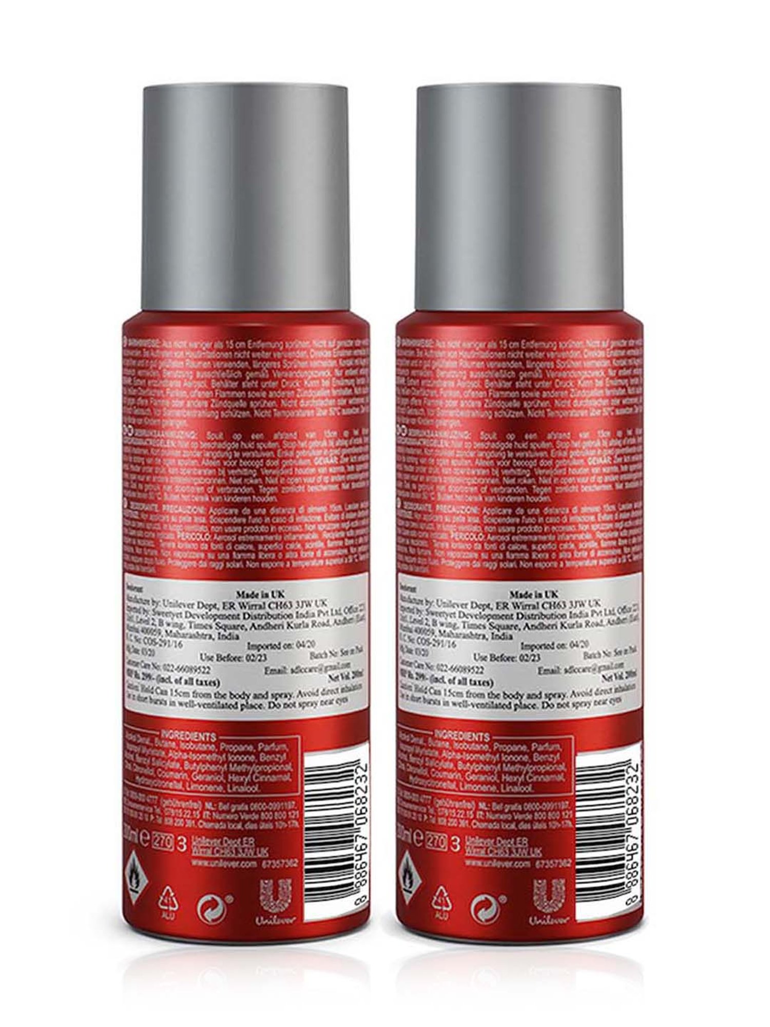 Brut Attraction Long Lasting Deodorant Spray for Men - 200 ml (Pack of 2)