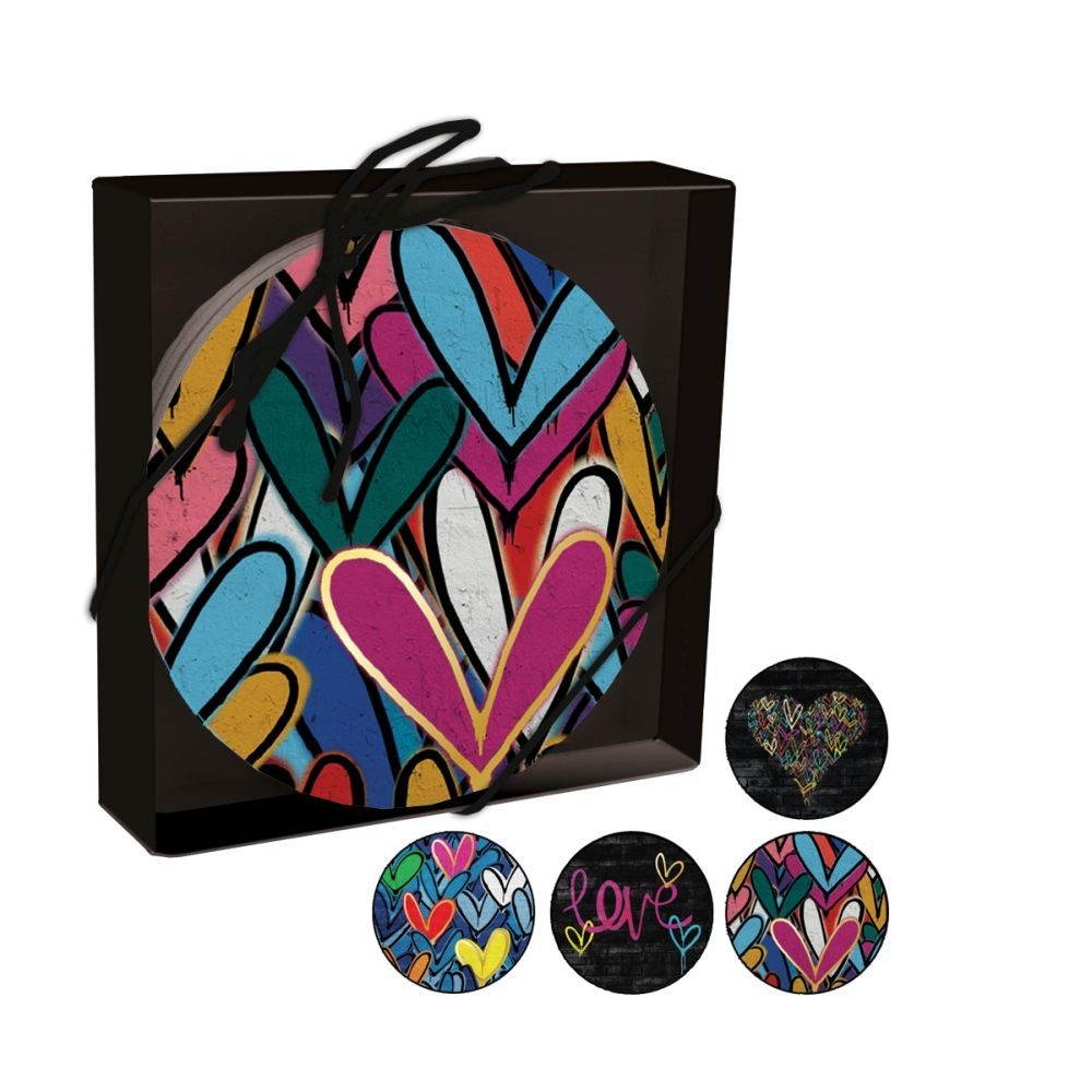 Lang Companies,  jgoldcrown All Hearts Coasters, 4 Inch