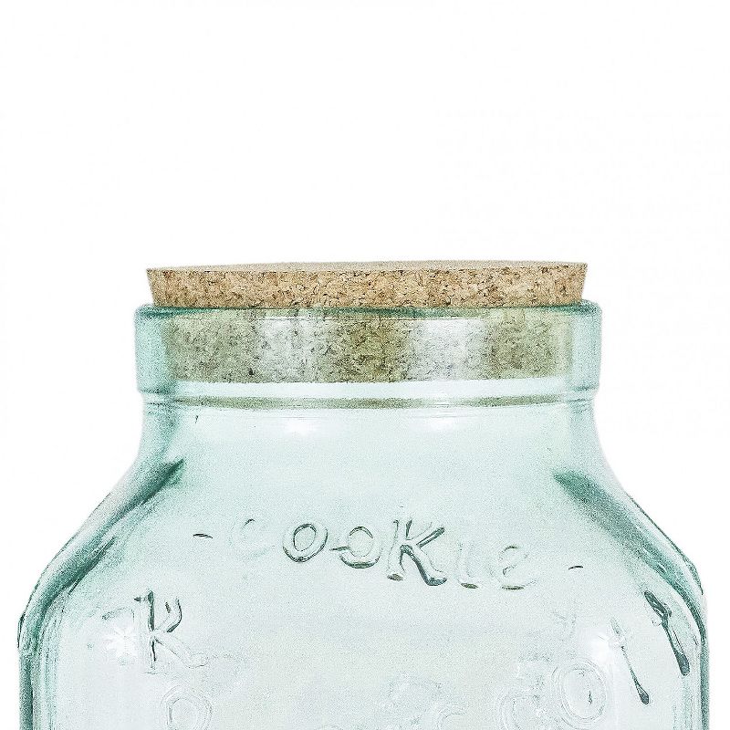 Amici Home Italian Recycled Green Biscotto Glass Cookie Jar, 105oz