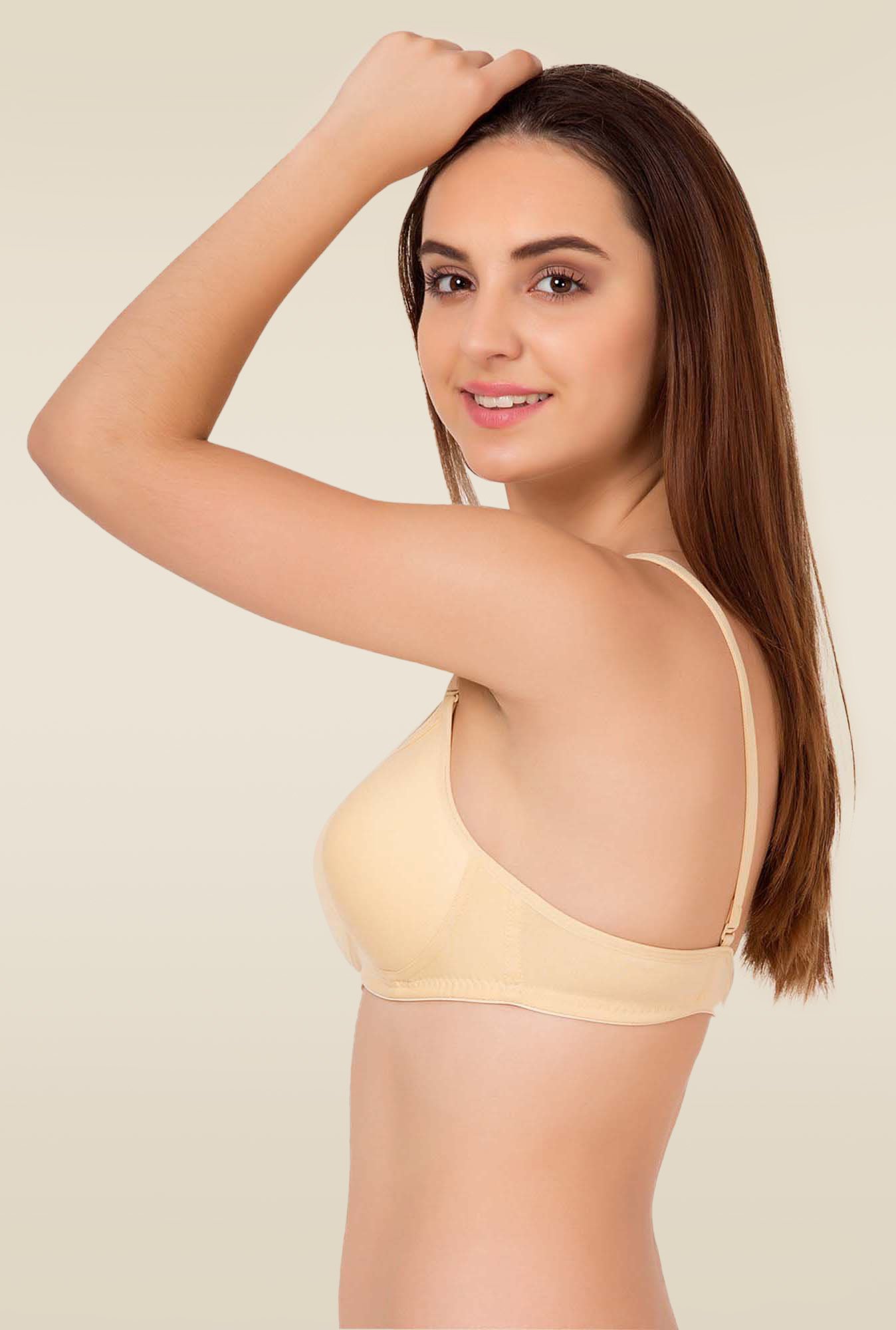 Tweens Beige Non Wired Padded T Shirt Bra