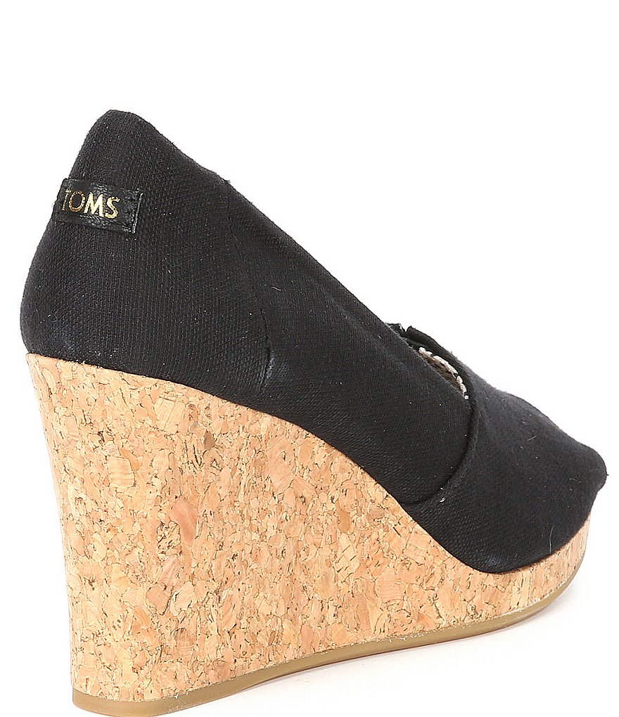 TOMS Michelle Peep Toe Cork Wedges