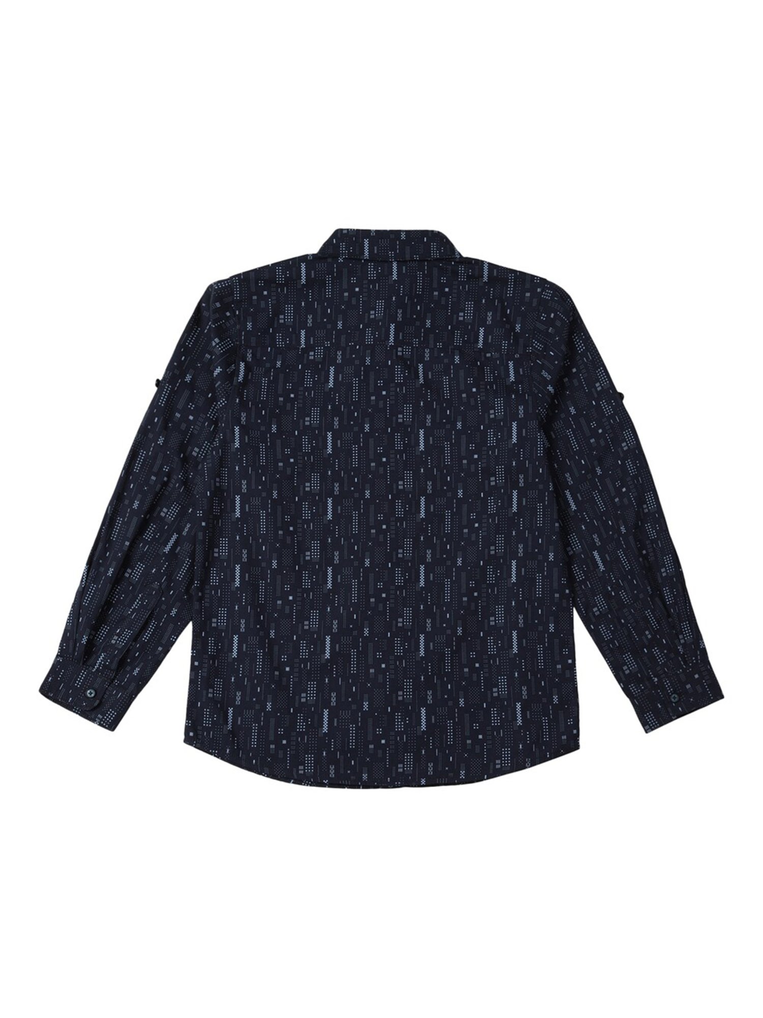 Allen Solly Junior Navy Printed Full Sleeves Shirt