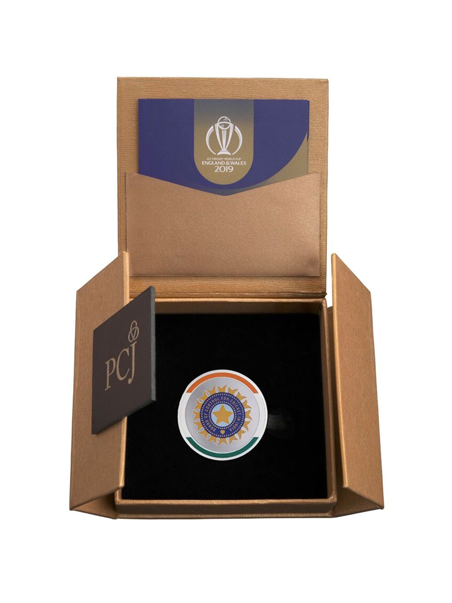 PC Jeweller 24k (999.9) 31.1gm ICC Official World Cup 2019 Team Blue Silver Coin Medal