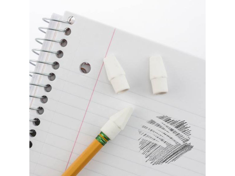 Pentel 6pk Erasers and Caps White