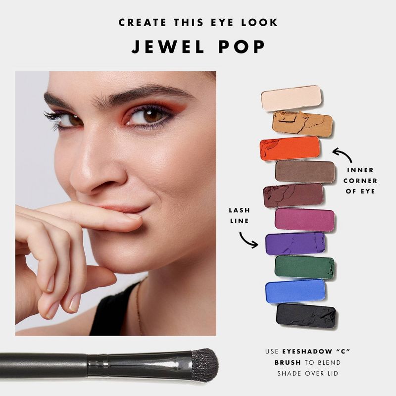 e.l.f. Mad for Matte Eyeshadow Palette Jewel Pop - 0.42oz