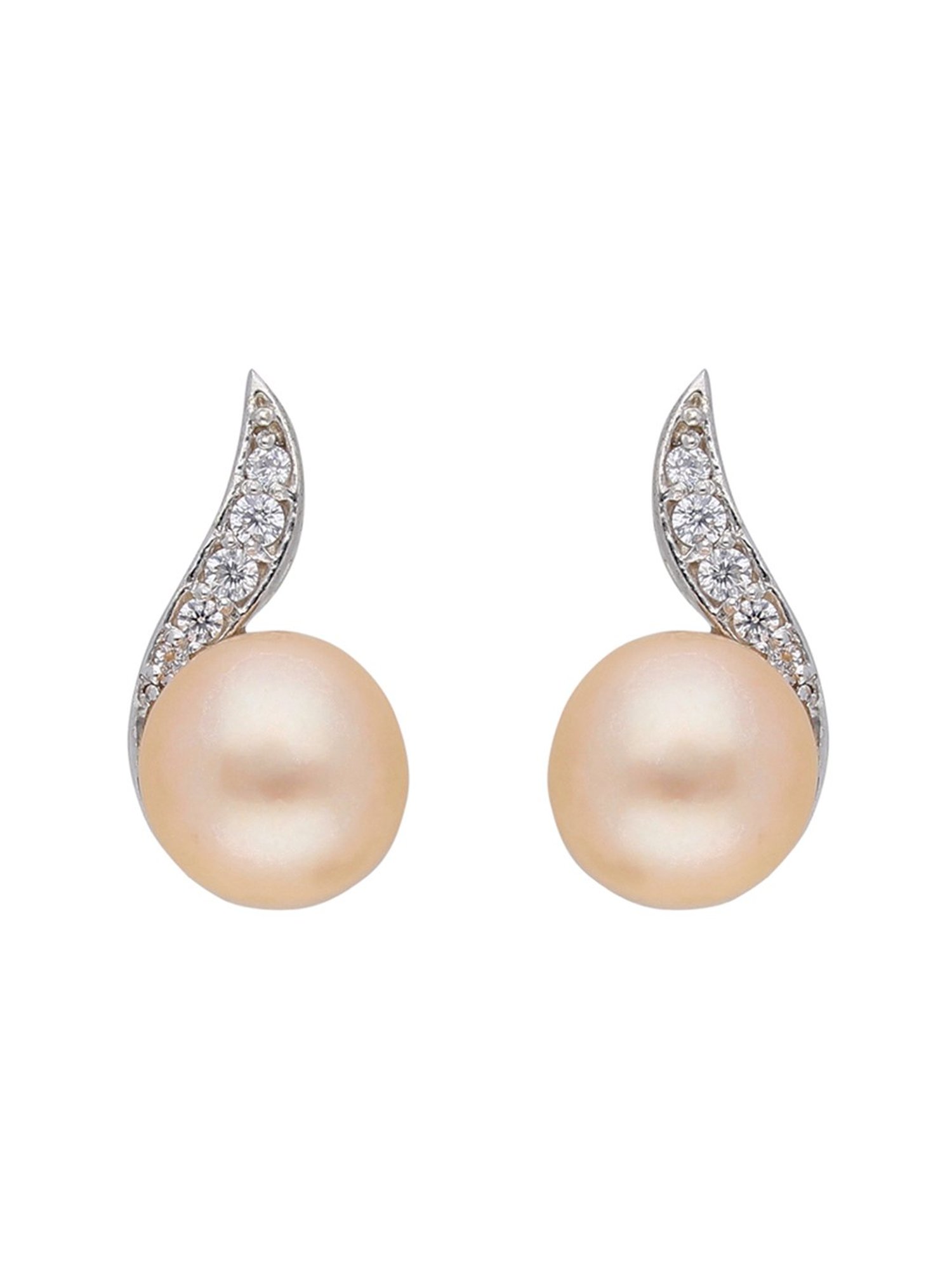Sri Jagdamba Pearls Wing 92.5 Sterling Silver Earrings
