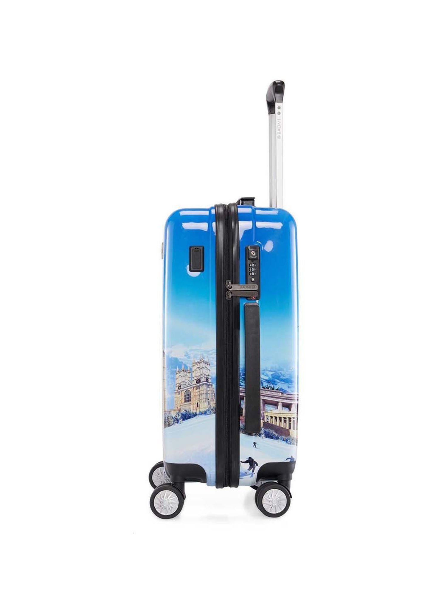Baomi 632 Blue Hard Small Trolley Bag - 25 cm